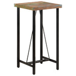 ZNTS Bar Table 55x55x107 cm Solid Wood Reclaimed and Iron 356372