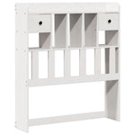 ZNTS Bookcase Bed without Mattress White 90x190 cm Single Solid Wood Pine 3321730