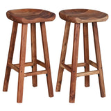 Bar Stools 2 pcs Solid Acacia Wood 244247