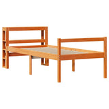 Bed Frame with Headboard without Mattress Wax Brown 90x200 cm 3305880