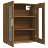 ZNTS Hanging Wall Cabinet Brown Oak 69.5x34x90 cm 817389
