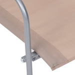 4 Piece Garden Lounge Set Fabric & Steel Taupe 44354