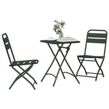 Bistro Set 3 pcs Green Steel 42002949