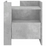 ZNTS Bedside Cabinet Concrete Grey 45x50x50 cm Engineered Wood 848279