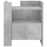 Bedside Cabinet Concrete Grey 45x50x50 cm Engineered Wood 848279