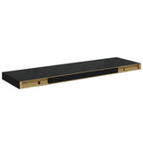 Floating Wall Shelves 4 pcs High Gloss Black 80x23.5x3.8 cm MDF 323774