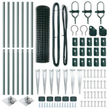 Welded Wire Fence with Spikes 10 x 1 m PVC-Coated Steel 3350539