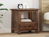 Bedside Table Brown 30 x 30 x 47 cm Solid Reclaim Wood 42012370