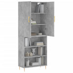 Highboard Concrete Grey 69.5x34x180 cm Engineered Wood 3196063