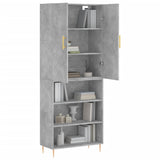 Highboard Concrete Grey 69.5x34x180 cm Engineered Wood 3196063