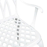 Garden Table Set 3 pcs White Cast Aluminium 3334758