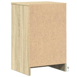 ZNTS Bedside Cabinet with LED Lights Sonoma Oak Engineered Wood 852014