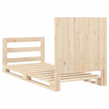 Bed Frame without Mattress with Headboard 90x200 cm Solid Wood 3281538