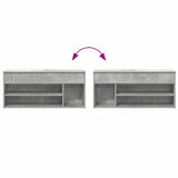 Shoe Bench Concrete Grey 102x30.5x45 cm Engineered Wood 859139