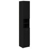 Bathroom Cabinet Set with Shelf 3 pcs Black Oak Engineered Wood 3416110