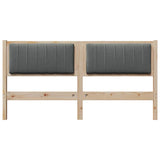 Upholstered Headboard Brown 160 cm Solid Pine Wood 879055