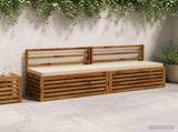 2-Piece Bench Cushions VUGHT 2 pcs 100% Polyester Cream 951481