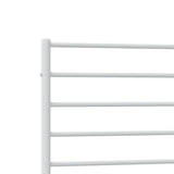 Metal Bed Frame without Mattress with Headboard White 80x200cm 352359