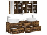Bathroom Furniture Set 4 pcs Smoked Oak 3407107