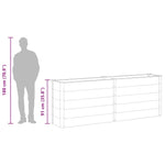 Garden Raised Bed 250x50x91 cm WPC Grey 49058