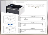 Lockable File Cabinet with 3 Drawers, Vertical Office Drawer for A4, Letter, Legal Size, Anti-tilt T3398P344851