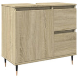 3 Piece Bathroom Furniture Set Sonoma Oak Engineered Wood 3307676