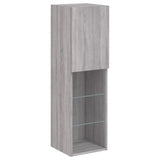 TV Cabinet with LED Lights Grey Sonoma 30.5x30x102 cm 837025