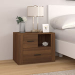 ZNTS Bedside Cabinet Brown Oak 60x36x45 cm Engineered Wood 816743