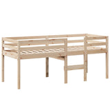 High Sleeper Bed without Mattress 75x190 cm Small Single Solid Wood Pine 3282101