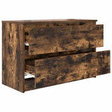 TV Cabinet Smoked Oak 80x35x54 cm Engineered Wood 861791