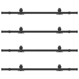 Sliding Door Hardware Kit 305 cm Steel Black 3295751