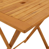 Bistro Set Black, Natural Wood Solid Acacia wood, Polypropylene 3281805