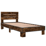 Bed Frame with Headboard Smoked Oak 80 x 200 cm Engineered Wood 8009090