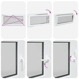 Basement Window RISOR 120 x 60 cm PVC and Glass Anthracite 42047303