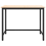 Table Natural 100 x 50 x 77 cm Engineered Wood and Steel 873792