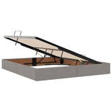 Storage Bed with Mattress Taupe 180 x 200 cm Fabric 3370031