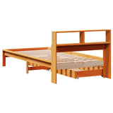 Bookcase Bed without Mattress Wax Brown 75x190 cm Small Single Solid Wood Pine 3309835