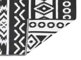 Outdoor Rug Geometric ARAKIL Black and White 400 x 300 cm 42003553