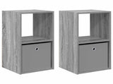 Bedside Table 2 pcs Grey Sonoma 35 x 32 x 68.5 cm 8000639