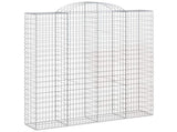 Arched Gabion Baskets 10 pcs 200x50x220/240 cm Galvanised Iron 3146454