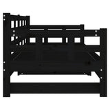 Pull-out Day Bed without Mattress Black 2x cm 820381