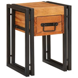 End Table Brown and Black 30 x 30 x 40 cm Solid Acacia Wood 4016717