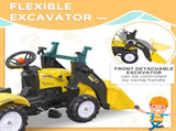 Kids Pedal Go Kart Excavator-Yellow T3398P422351