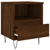 Bedside Cabinet Brown Oak 40x35x50 cm Engineered Wood 830634