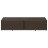 Garden Storage Box Brown 220x50x58 cm Poly Rattan 4104075