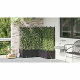 Garden Planter 5 pcs Black 120 x 120 x 142 cm Plastic 42002856