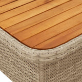 2 Piece Garden Dining Set with Cushions Beige Poly Rattan 3277418