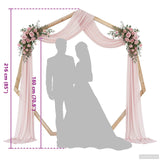 Wedding Arch Light Brown 221 x 92 x 216 cm Solid Pine Wood 42019395
