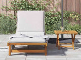Sun Lounger Set of 2 Brown Solid acacia wood Standard Foldable 3325199
