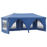 ZNTS Folding Party Tent with Sidewalls Blue 3x6 m 93542